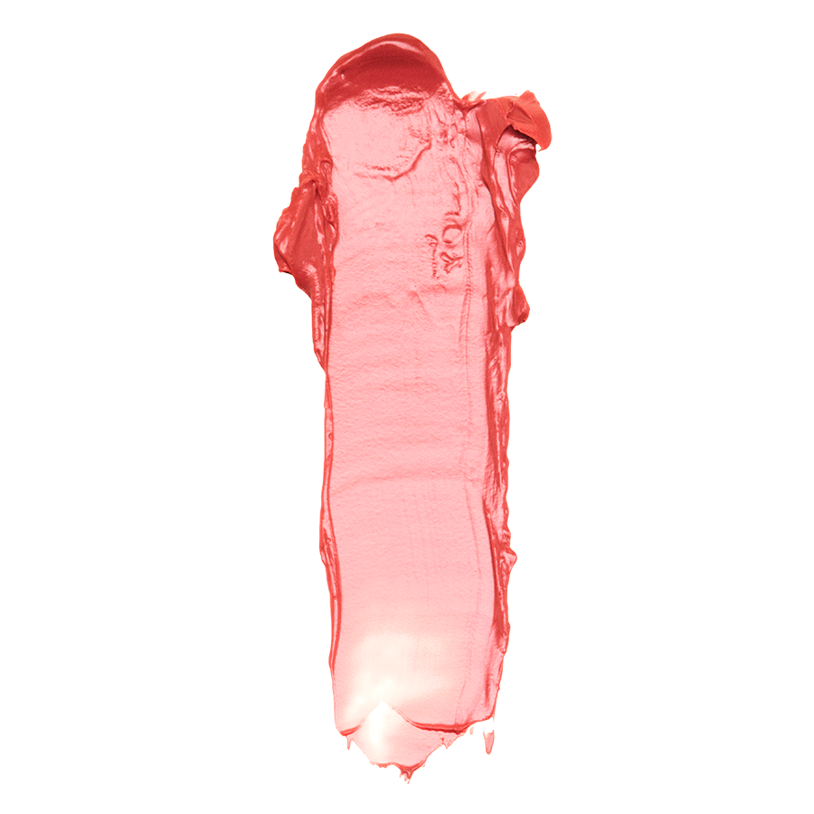 Hydrating Lip Tint Textur-Swatch in Dusty Rose zeigt die cremige, balsamartige und nährende Formel.
