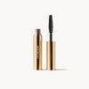 Gilded Lashes Mascara Sample 2 ml mit offener goldener Tube und Wimpernbürste für Länge und Volumen