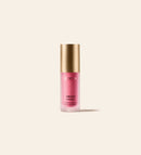 Mini Vibrant Cheeks Liquid Blush in Raspberry Rush mit mattierter Glasflasche und polierter goldener Kappe
